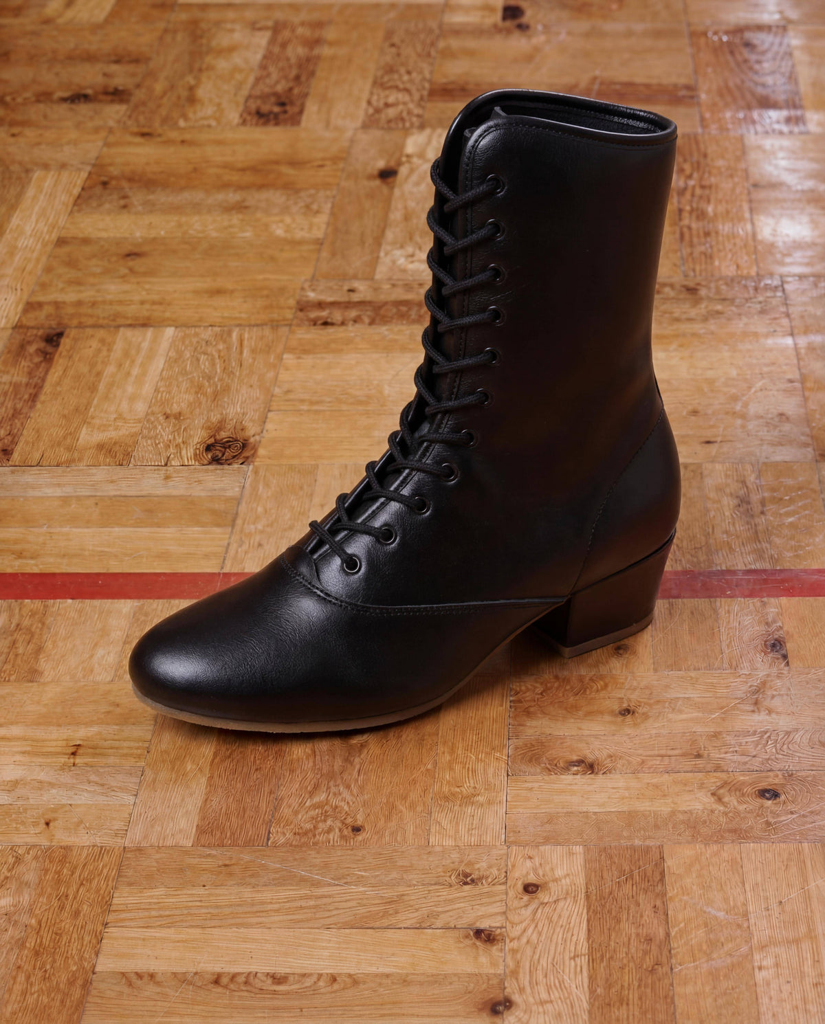 ELFI - Garde-Stiefel Damen Tanzstiefel halbhoch Weite F Normalweite mit Comfort-Fußbett Absatz 4 cm schwarz Nappaleder