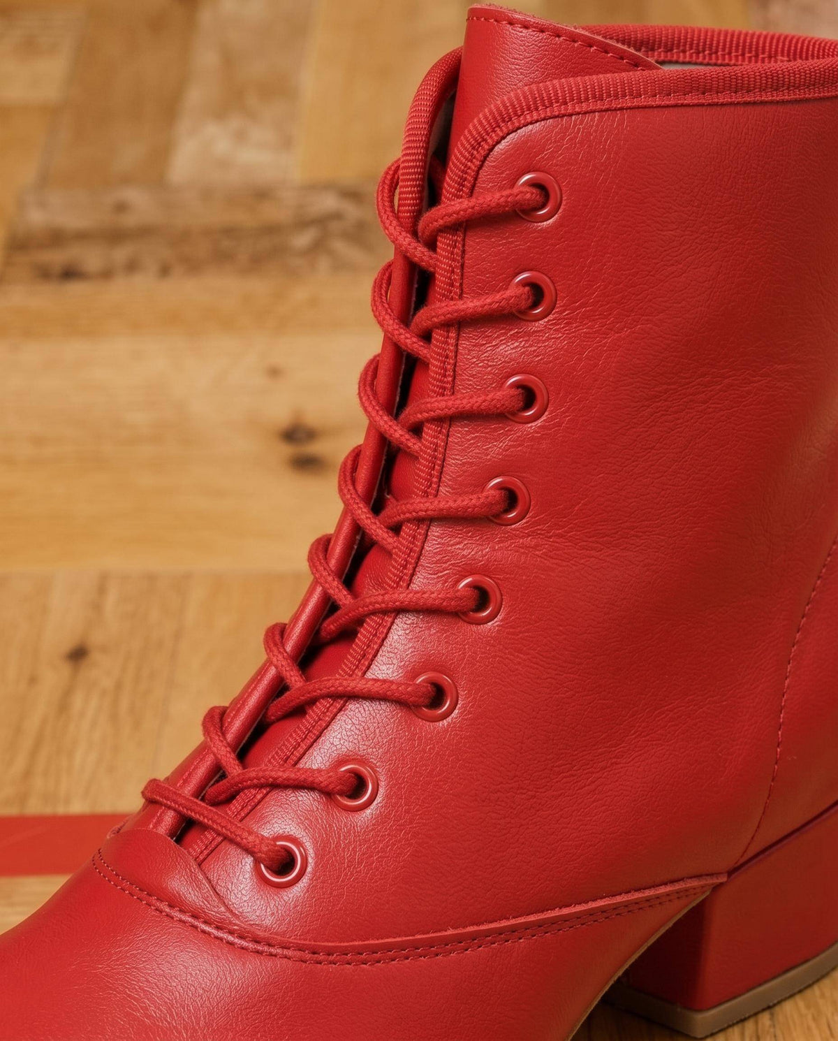 ELFI - Garde-Stiefel Damen Tanzstiefel halbhoch Weite F Normalweite mit Comfort-Fußbett Absatz 4 cm feuerrot Nappaleder