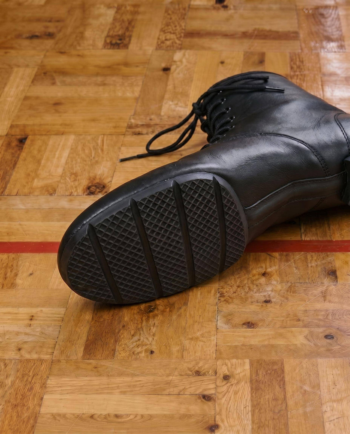 FORMA 9 - Gardestiefel 9-Loch normale Passform mit Gummisohle schwarz Nappaleder